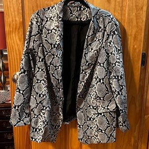 Shein Faux Snakeskin Blazer